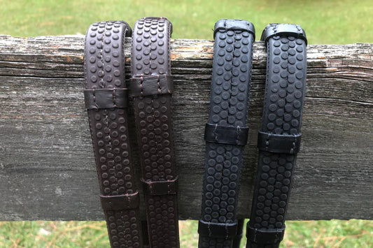 Correct Connect Super Grip Rubber Reins-Ultimate Grip-Hand Stops 2" (5cm) Apart
