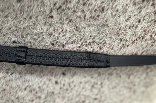 Correct Connect Super Grip Reins - Heavy Rubber Rein for Ultimate Grip- Hand Stops 5" (13cm) Apart