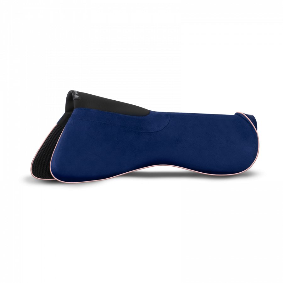 Winderen dressage half pad in dark blue and roase gold