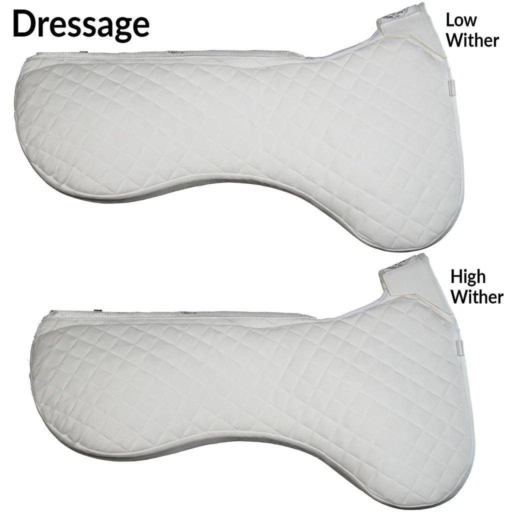 Total Saddle Fit Squish Pad showing high and low wither profile